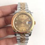 Copy Rolex Datejust 41 Two Tone Gold Diamond Gold Dial Watch